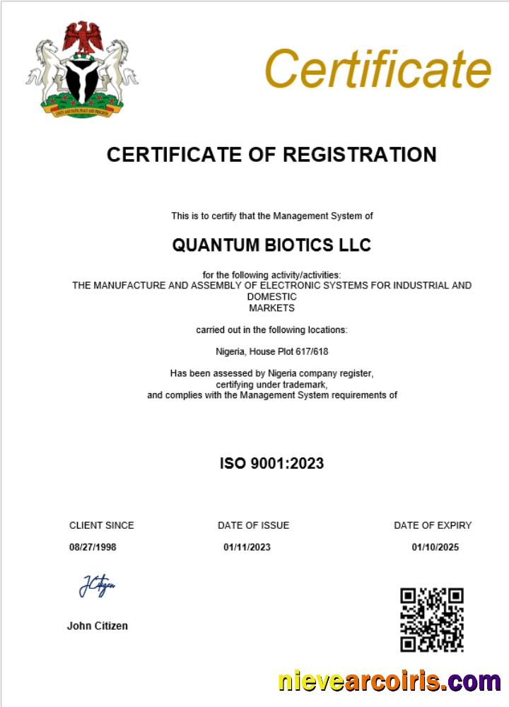Nigeria business registration certificate